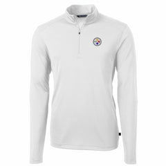Cutter & Buck Big & Tall Virtue Eco Pique Quarter-Zip Pullover Jacket - Pittsburgh Steelers