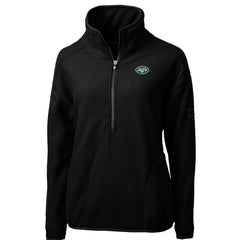 Cutter & Buck Women's Cascade Eco Sherpa Fleece Half-Zip Pullover Jacket - New York Jets