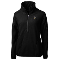 Cutter & Buck Women's Cascade Eco Sherpa Fleece Half-Zip Pullover Jacket - Minnesota Vikings
