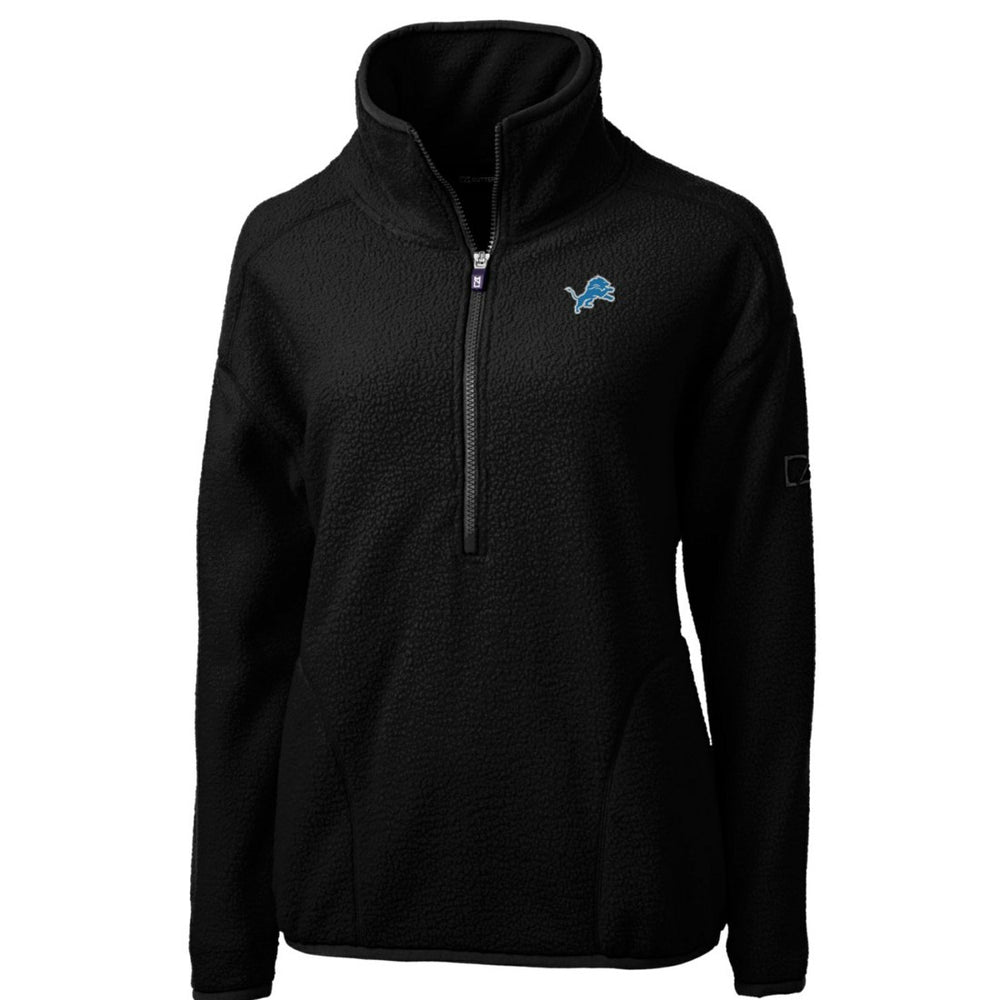 Cutter & Buck Women's Cascade Eco Sherpa Fleece Half-Zip Pullover Jacket - Detroit Lions