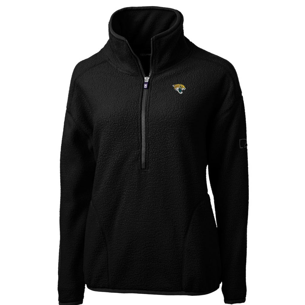 Cutter & Buck Women's Cascade Eco Sherpa Fleece Half-Zip Pullover Jacket - Jacksonville Jaguars