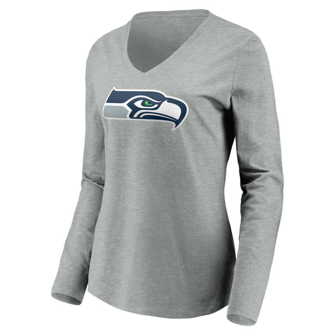 Women's Team Authentic Custom Long Sleeve V-Neck T-Shirt - Seattle Seahawks