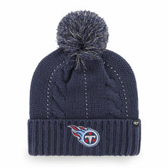 '47 Women's Bauble Cuffed Knit Hat with Pom - Tennessee Titans