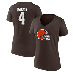 Deshaun Watson  Women's Player Icon Name & Number V-Neck T-Shirt - Cleveland Browns