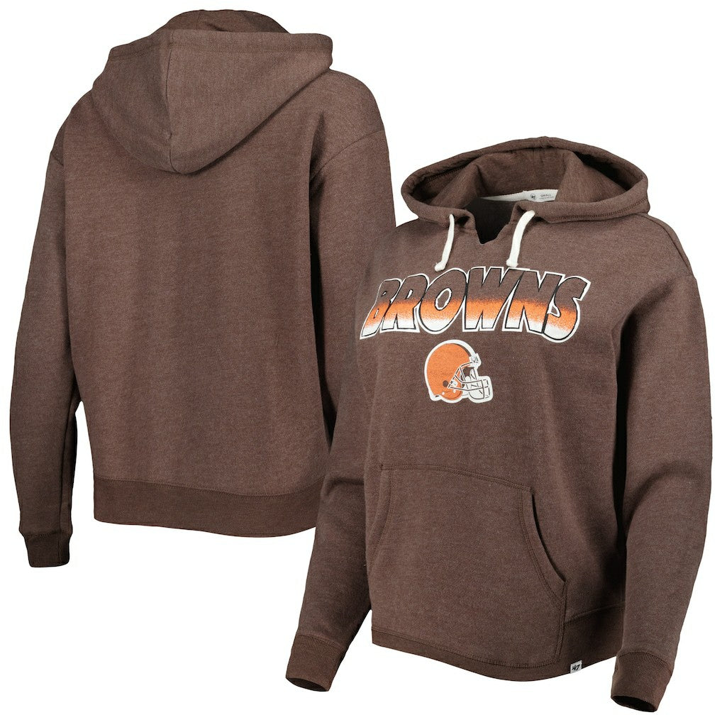 '47 Women's Color Rise Kennedy Pullover Hoodie - Cleveland Browns