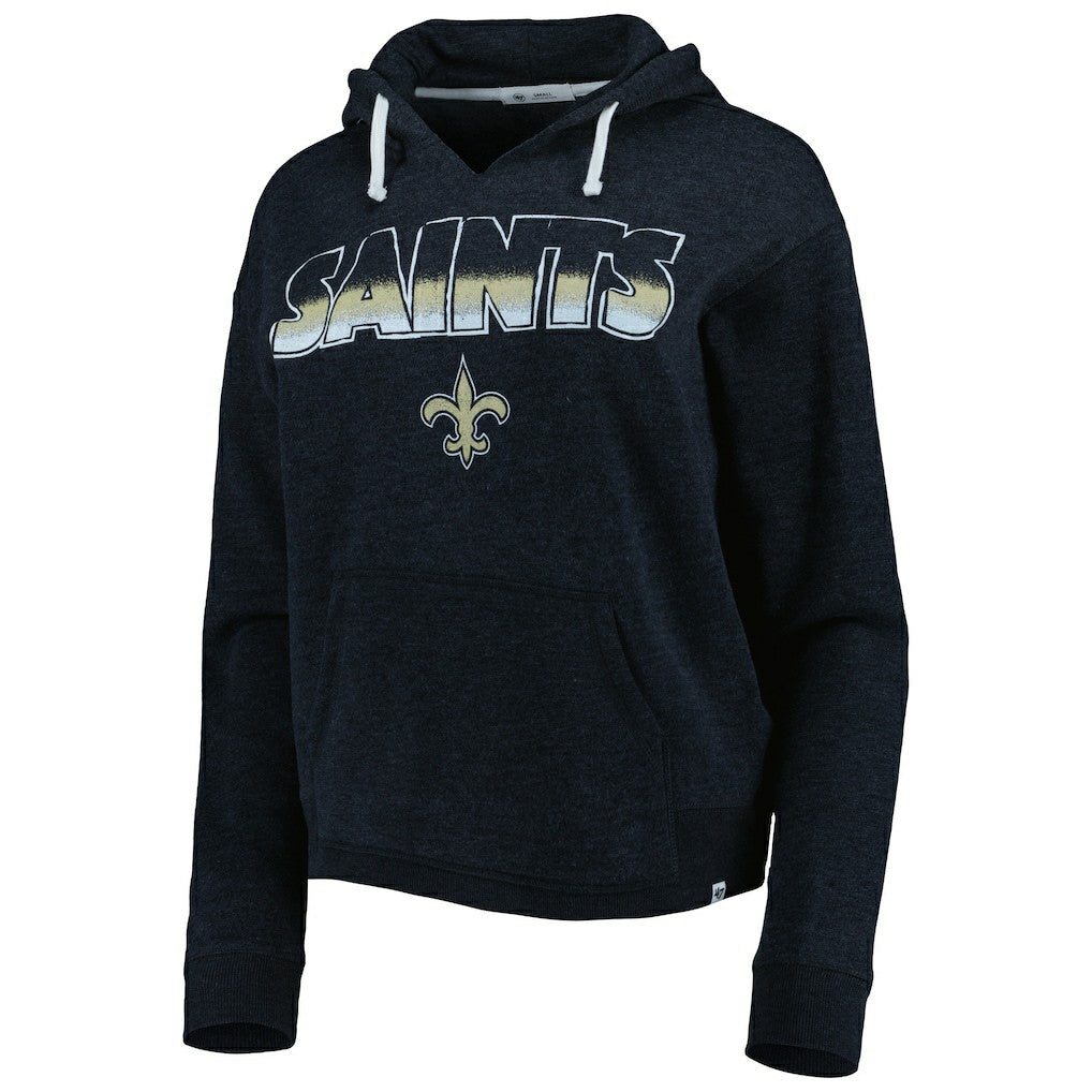 '47 Women's Color Rise Kennedy Notch Neck Pullover Hoodie - New Orleans Saints