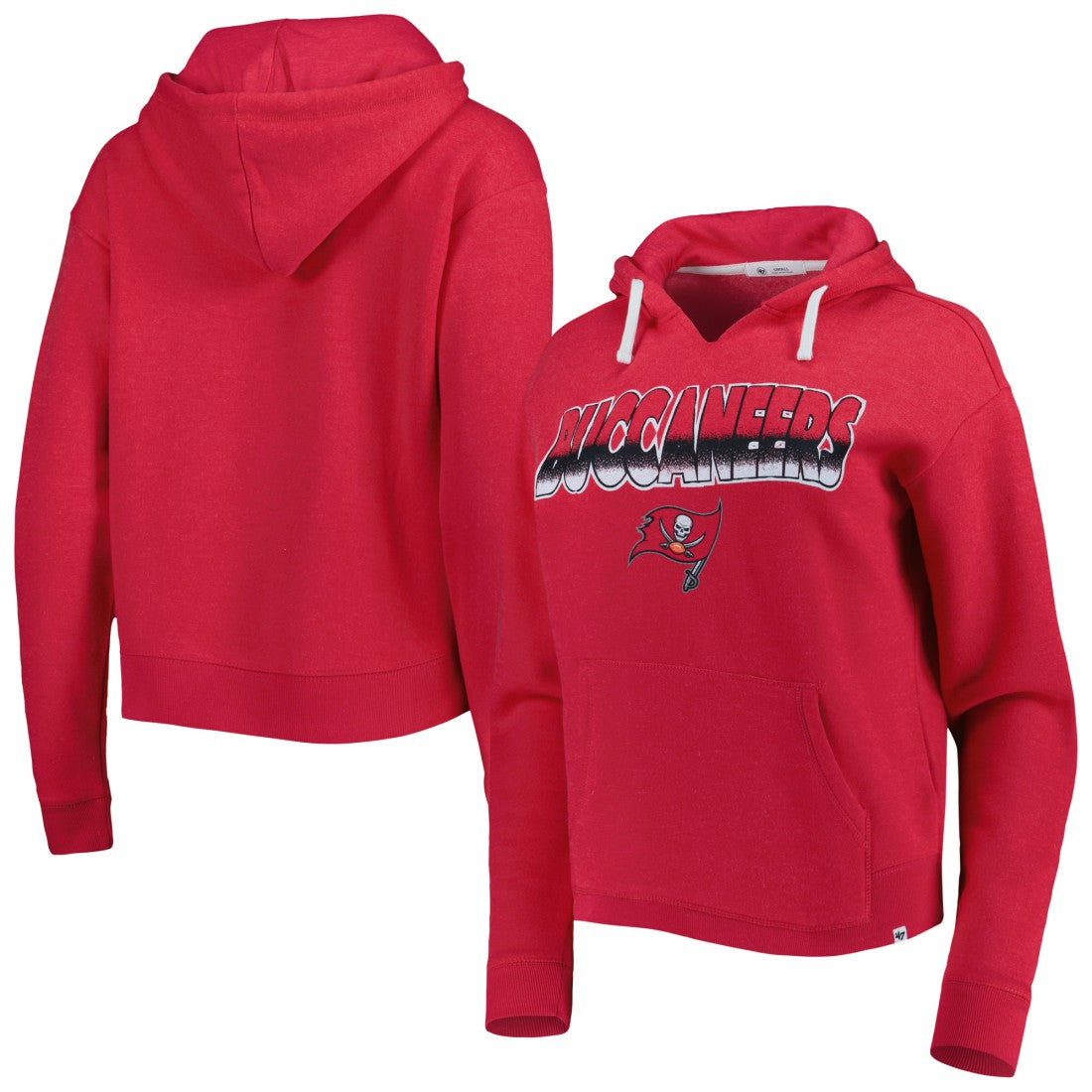 '47 Women's Color Rise Kennedy Notch Neck Pullover Hoodie - Tampa Bay Buccaneers