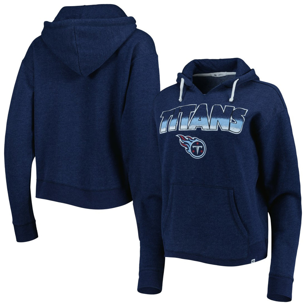 '47 Women's Color Rise Kennedy Notch Neck Pullover Hoodie - Tennessee Titans