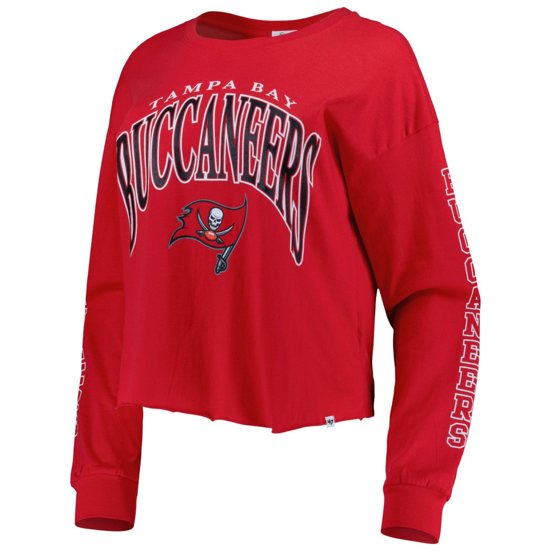'47 Women's Skyler Parkway Cropped Long Sleeve T-Shirt - Tampa Bay Buccaneers