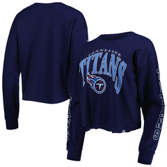'47 Women's Skyler Parkway Cropped Long Sleeve T-Shirt - Tennessee Titans