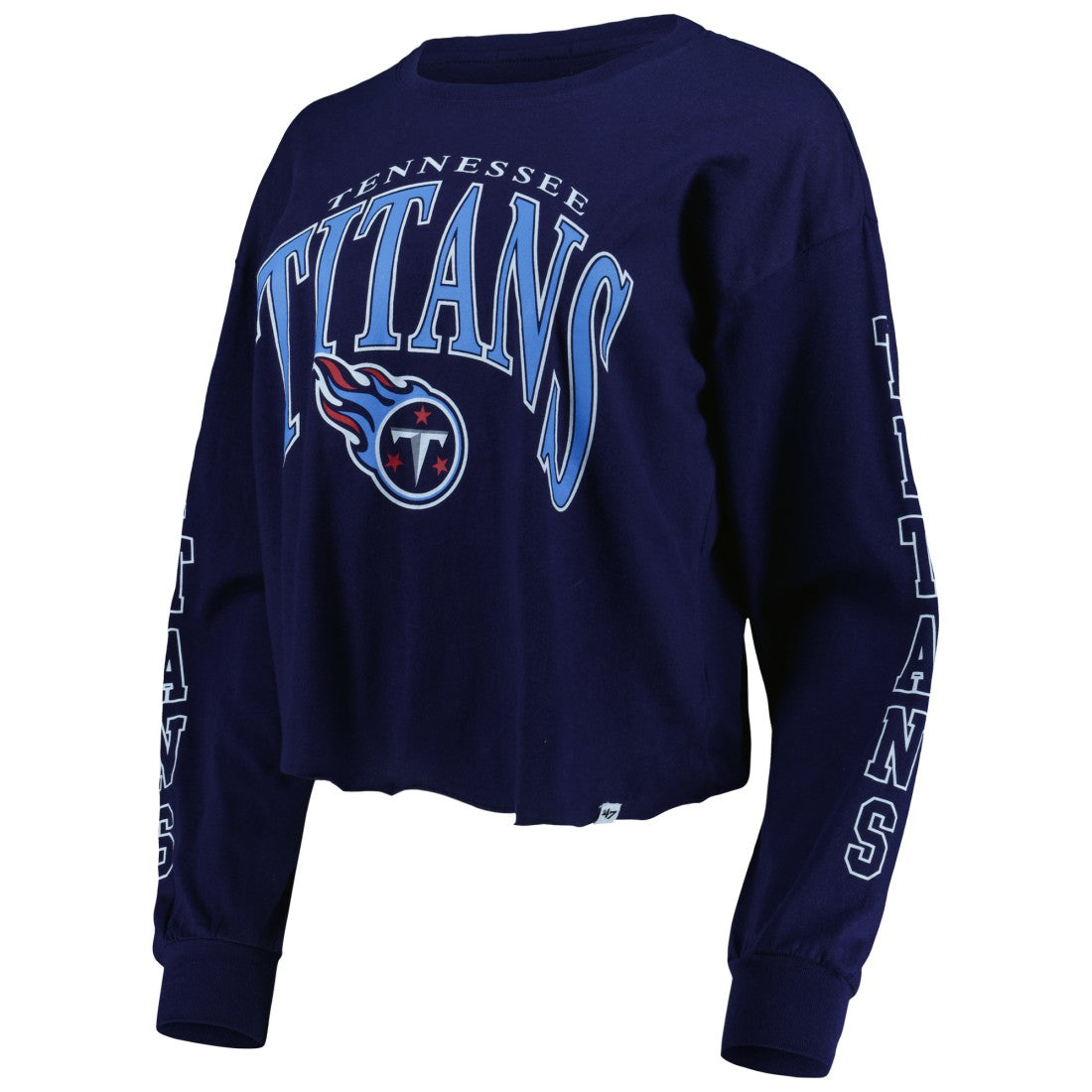 '47 Women's Skyler Parkway Cropped Long Sleeve T-Shirt - Tennessee Titans