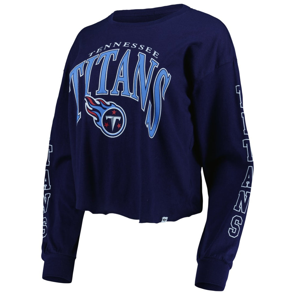 '47 Women's Skyler Parkway Cropped Long Sleeve T-Shirt - Tennessee Titans