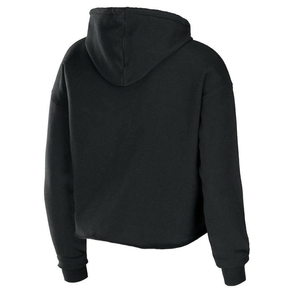 WEAR by Erin Andrews Women's Cropped Sponge Fleece Pullover Hoodie - Los Angeles Rams