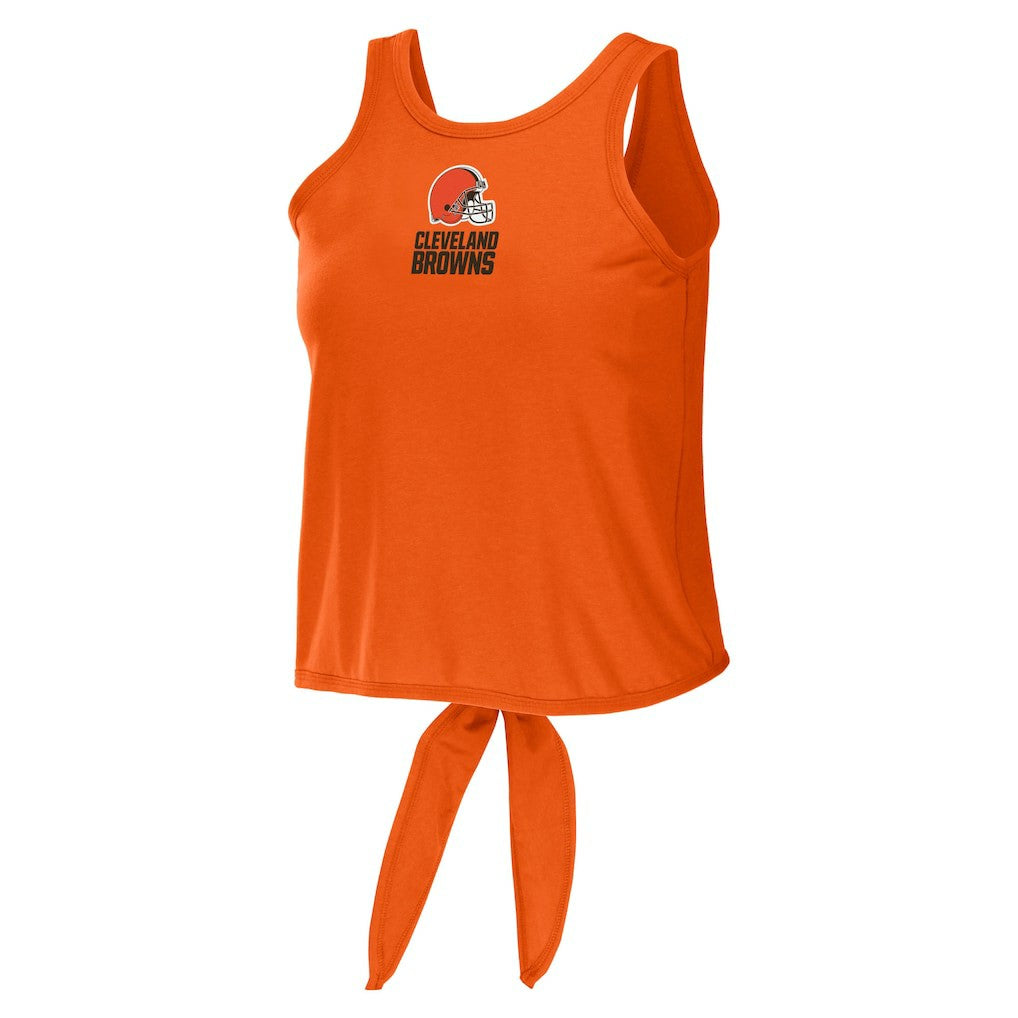 WEAR by Erin Andrews Women's Open Back Twist Tie Tank Top - Cleveland Browns