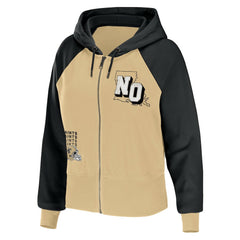 WEAR by Erin Andrews Women's Colorblock Lightweight Full-Zip Hoodie - New Orleans Saints