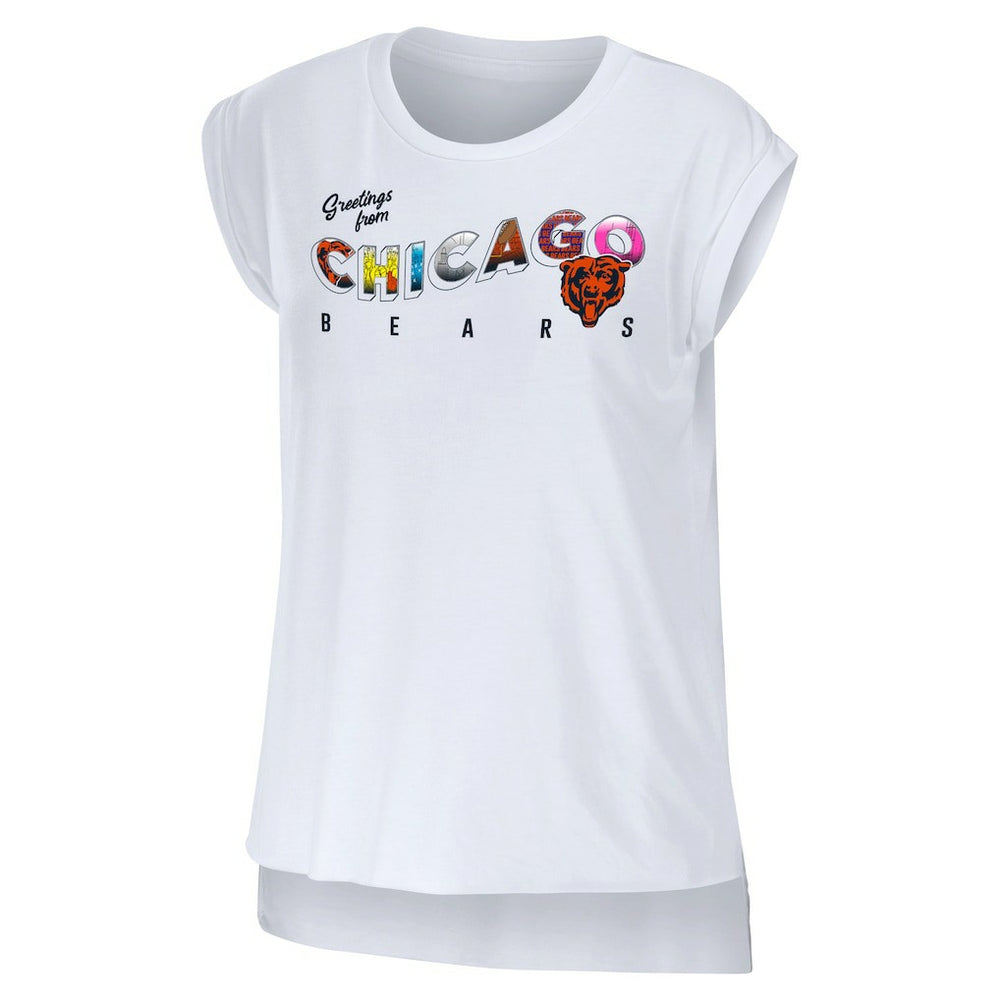 WEAR by Erin Andrews Women's Greetings From Muscle T-Shirt - Chicago Bears
