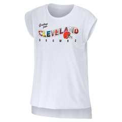 WEAR by Erin Andrews Women's Greetings From Muscle T-Shirt - Cleveland Browns