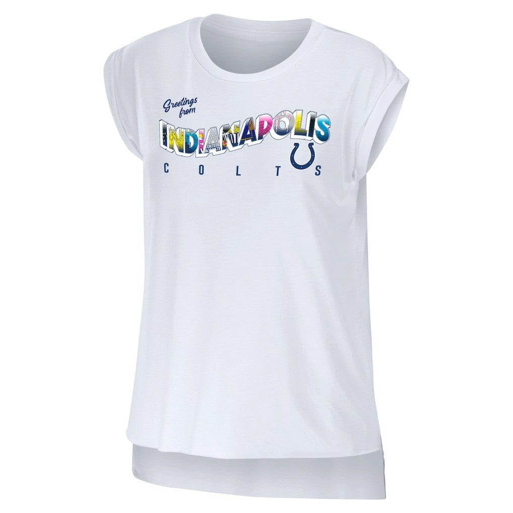 WEAR by Erin Andrews Women's Greetings From Muscle T-Shirt - Indianapolis Colts
