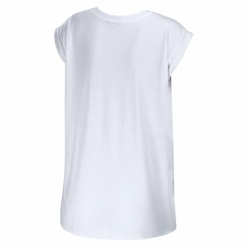 WEAR by Erin Andrews Women's Greetings From Muscle T-Shirt - Washington Commanders