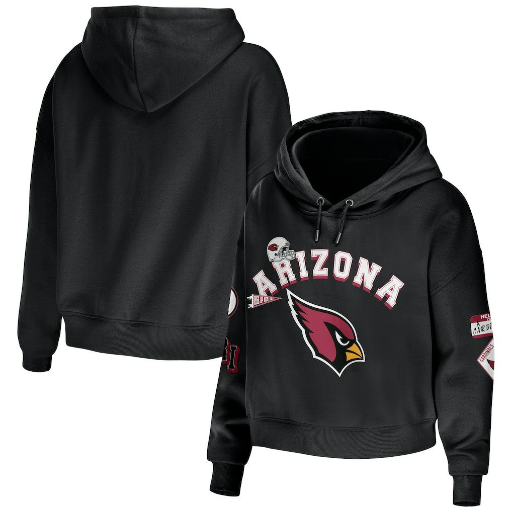 WEAR by Erin Andrews Women's Modest Cropped Pullover Hoodie - Arizona Cardinals