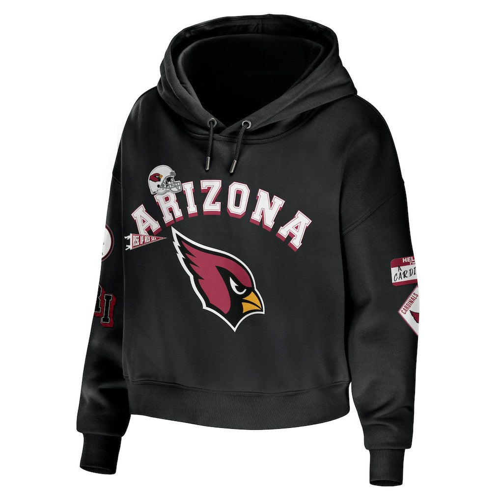 WEAR by Erin Andrews Women's Modest Cropped Pullover Hoodie - Arizona Cardinals