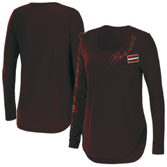 WEAR by Erin Andrews Women's Team Scoop Neck T-Shirt - Cleveland Browns