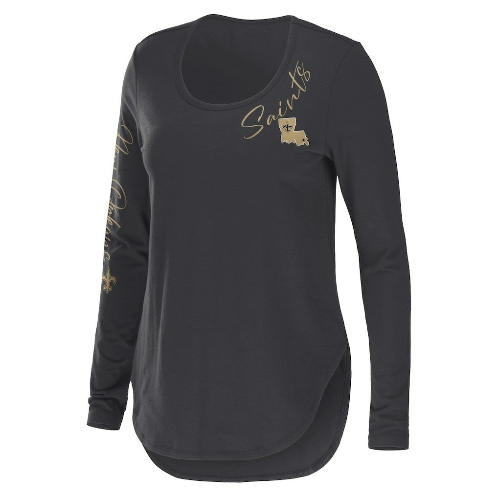 WEAR by Erin Andrews Women's Team Scoop Neck T-Shirt - New Orleans Saints