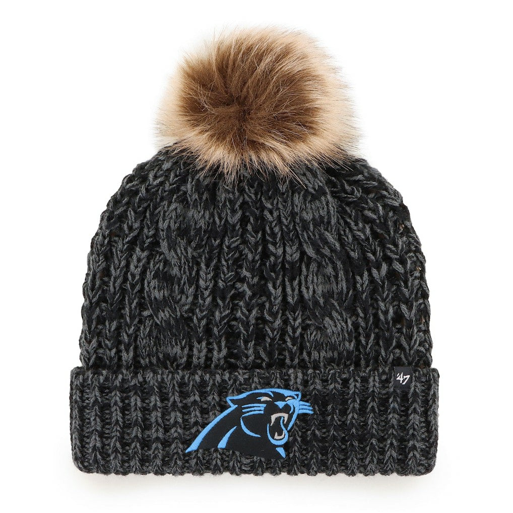 '47 Women's Meeko Cuffed Knit Hat with Pom - Carolina Panthers