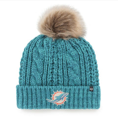 '47 Women's Meeko Cuffed Knit Hat with Pom - Miami Dolphins