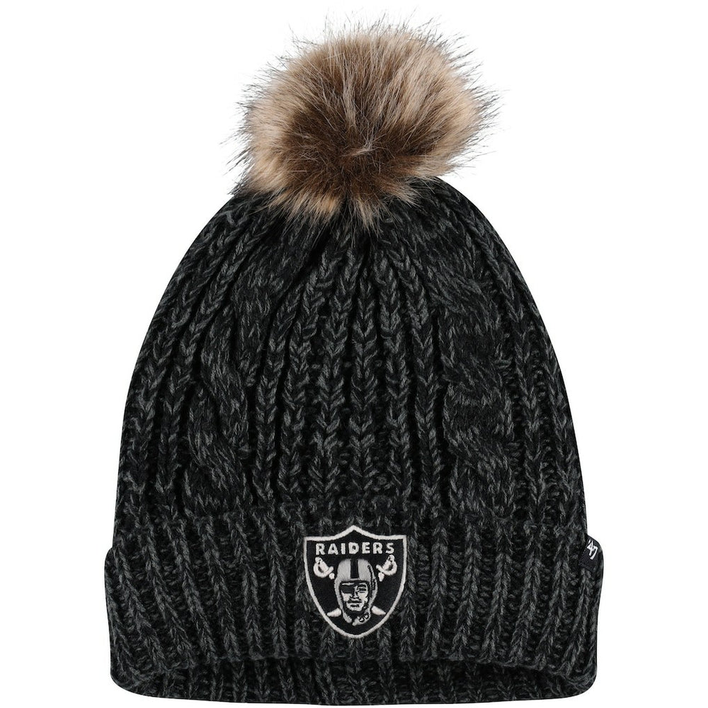 '47 Women's Meeko Cuffed Knit Hat with Pom - Las Vegas Raiders