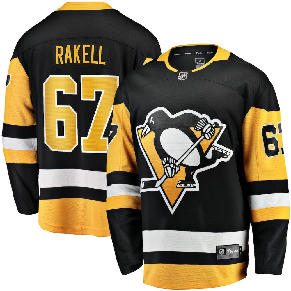 NHL Black Rickard Rakell Pittsburgh Penguins Fanatics Home Breakaway Player Jersey