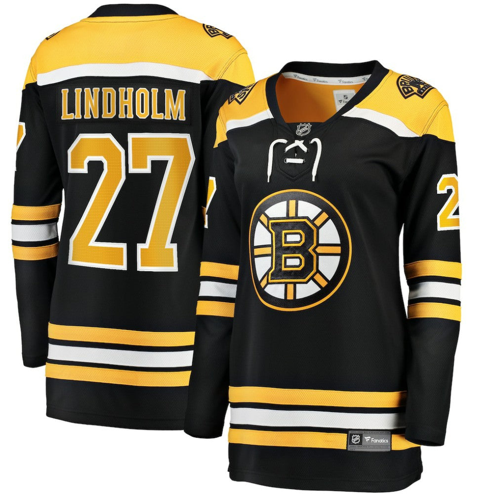 NHL Black Hampus Lindholm Boston Bruins Women's Fanatics Home Breakaway Player Jersey