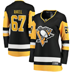 NHL Black Rickard Rakell Pittsburgh Penguins Women's Fanatics Home Breakaway Player Jersey