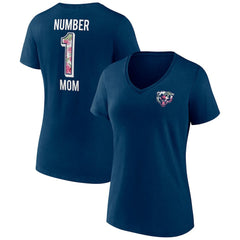 Women's Plus Size Mother's Day #1 Mom V-Neck T-Shirt - Chicago Bears