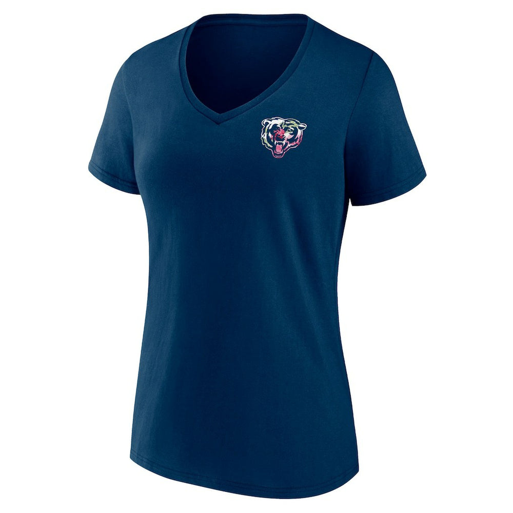 Women's Plus Size Mother's Day #1 Mom V-Neck T-Shirt - Chicago Bears