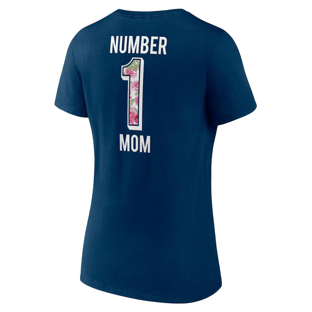 Women's Plus Size Mother's Day #1 Mom V-Neck T-Shirt - Chicago Bears