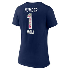 Women's Plus Size Mother's Day #1 Mom V-Neck T-Shirt - New England Patriots