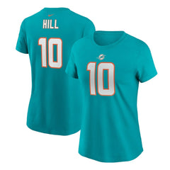 Tyreek Hill  Women's Player Name & Number T-Shirt - Miami Dolphins