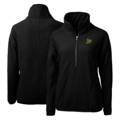 MLB Athletics Cutter & Buck Women's Cascade Eco Sherpa Fleece Quarter-Zip Pullover Jacket