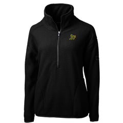 MLB Athletics Cutter & Buck Women's Cascade Eco Sherpa Fleece Quarter-Zip Pullover Jacket