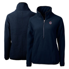 MLB Chicago Cubs Cutter & Buck Women's Cascade Eco Sherpa Fleece Quarter-Zip Pullover Jacket