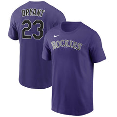 MLB Kris Bryant Colorado Rockies Nike Name & Number T-Shirt