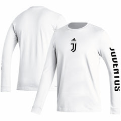 Juventus Team Crest Long Sleeve T-Shirt - Adidas White