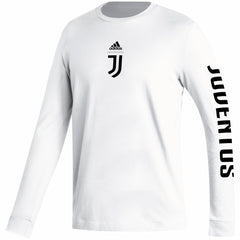 Juventus Team Crest Long Sleeve T-Shirt - Adidas White
