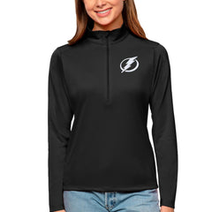 NHL Black Tampa Bay Lightning Antigua Women's Tribute Quarter-Zip Pullover Top