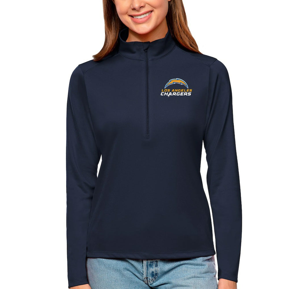 Antigua Women's Tribute Half-Zip Top - Los Angeles Chargers