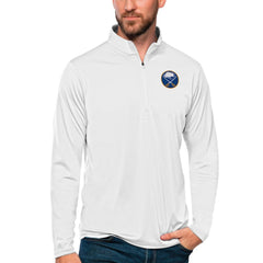NHL White Buffalo Sabres Antigua Tribute Quarter-Zip Pullover Top