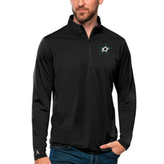 NHL Black Dallas Stars Antigua Tribute Quarter-Zip Pullover Top
