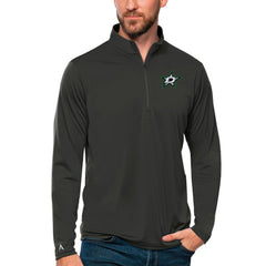 NHL Charcoal Dallas Stars Antigua Tribute Quarter-Zip Pullover Top