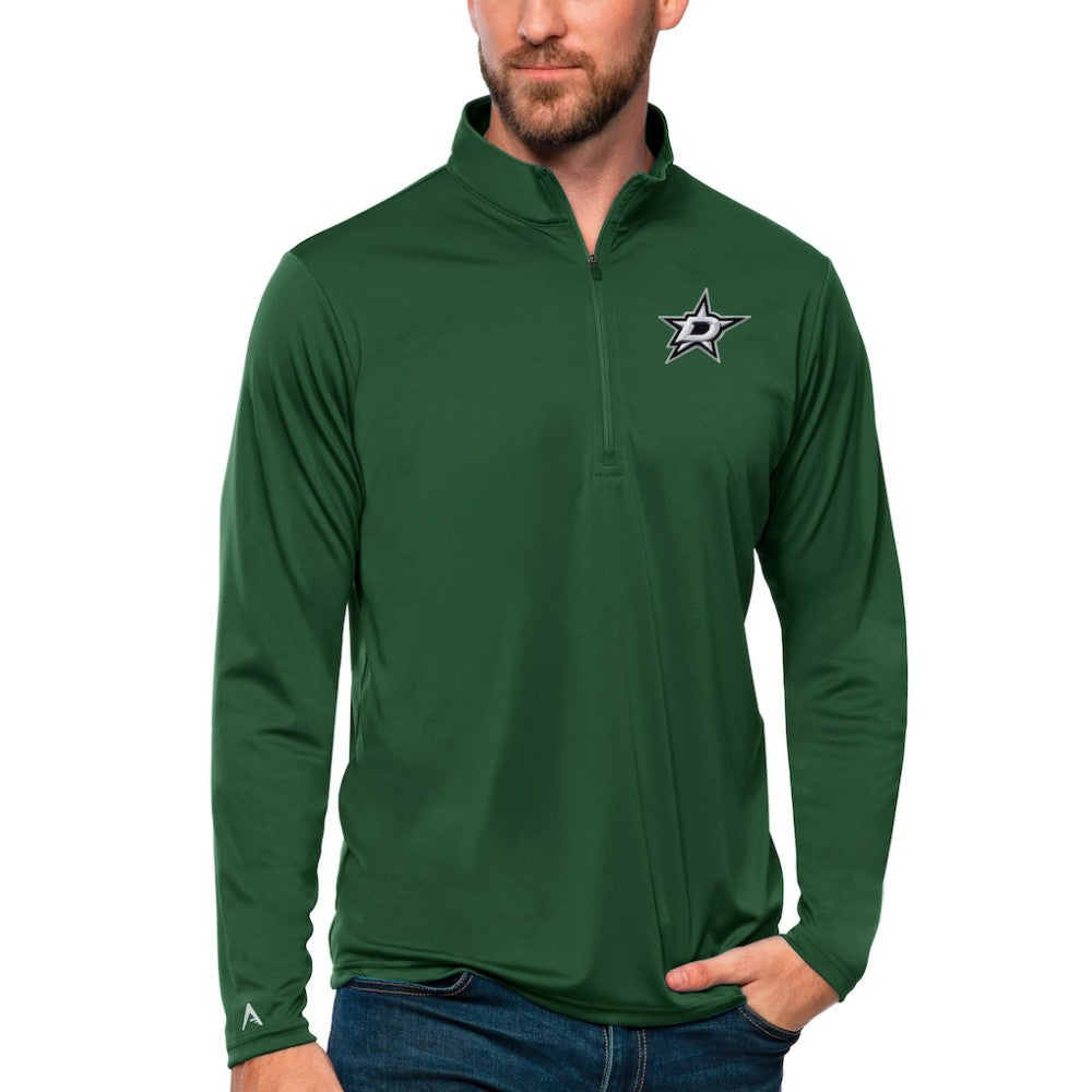 NHL Forest Green Dallas Stars Antigua Tribute Quarter-Zip Pullover Top